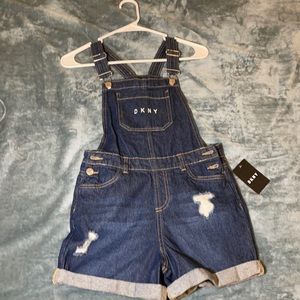 Girls DKNY shorts overalls size 12